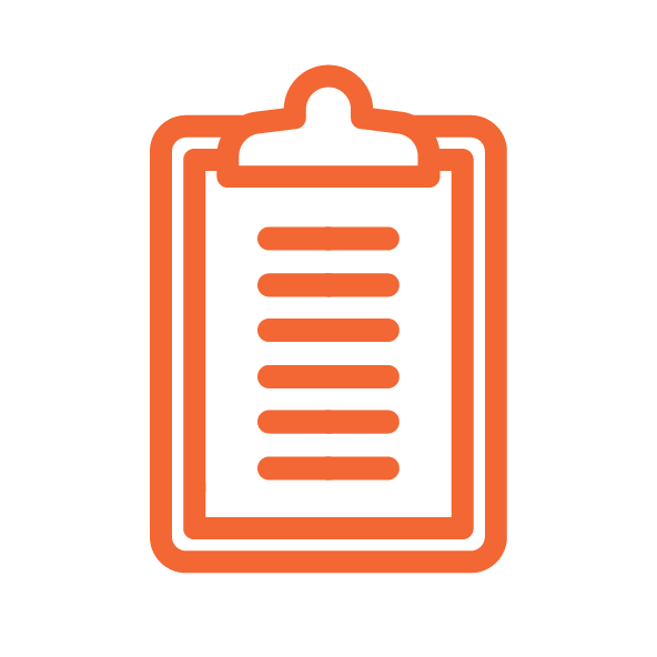 Icon of a clipboard, Questionnaire, modified asthma rescue inhaler, lower carbon footprint, GSK 220735 Study.